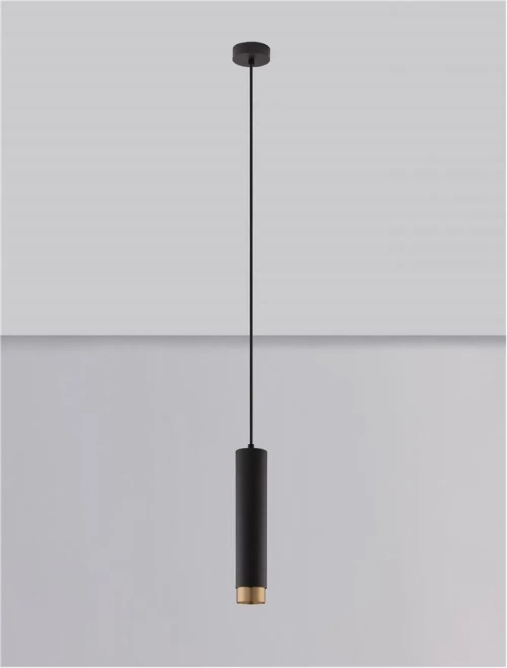 Pendul din Aluminiu Negru/Auriu H180xL5.9cm IP20 PONGO