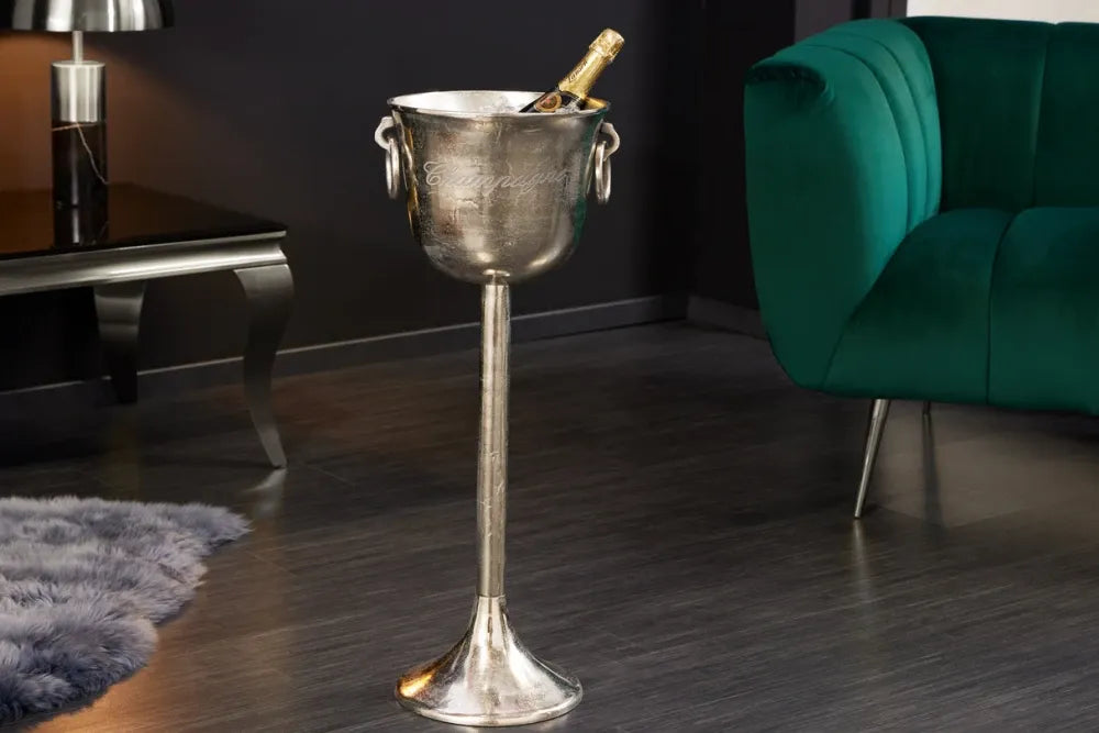 Frapiera inalta din Metal Argintiu H80xD29cm Champagne