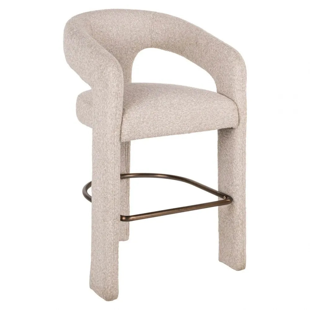 Scaun de insula tapitat cu Stofa Crem L56xH94cm Belle Richmond interiors