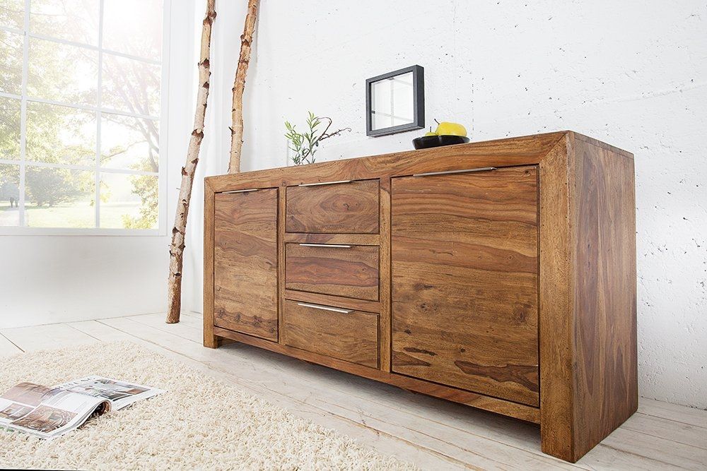 Comoda din Lemn masiv de sheesham Maro Lagos L135xH70cm