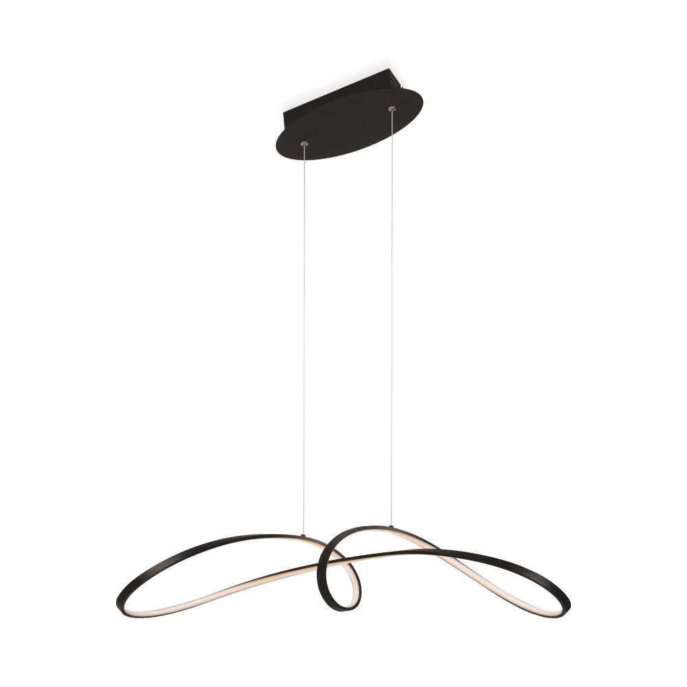 Lustra din Aluminiu Negru L93xH29cm Curve