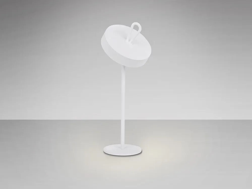 Veioza din Metal Alb H35xD13cm Gong