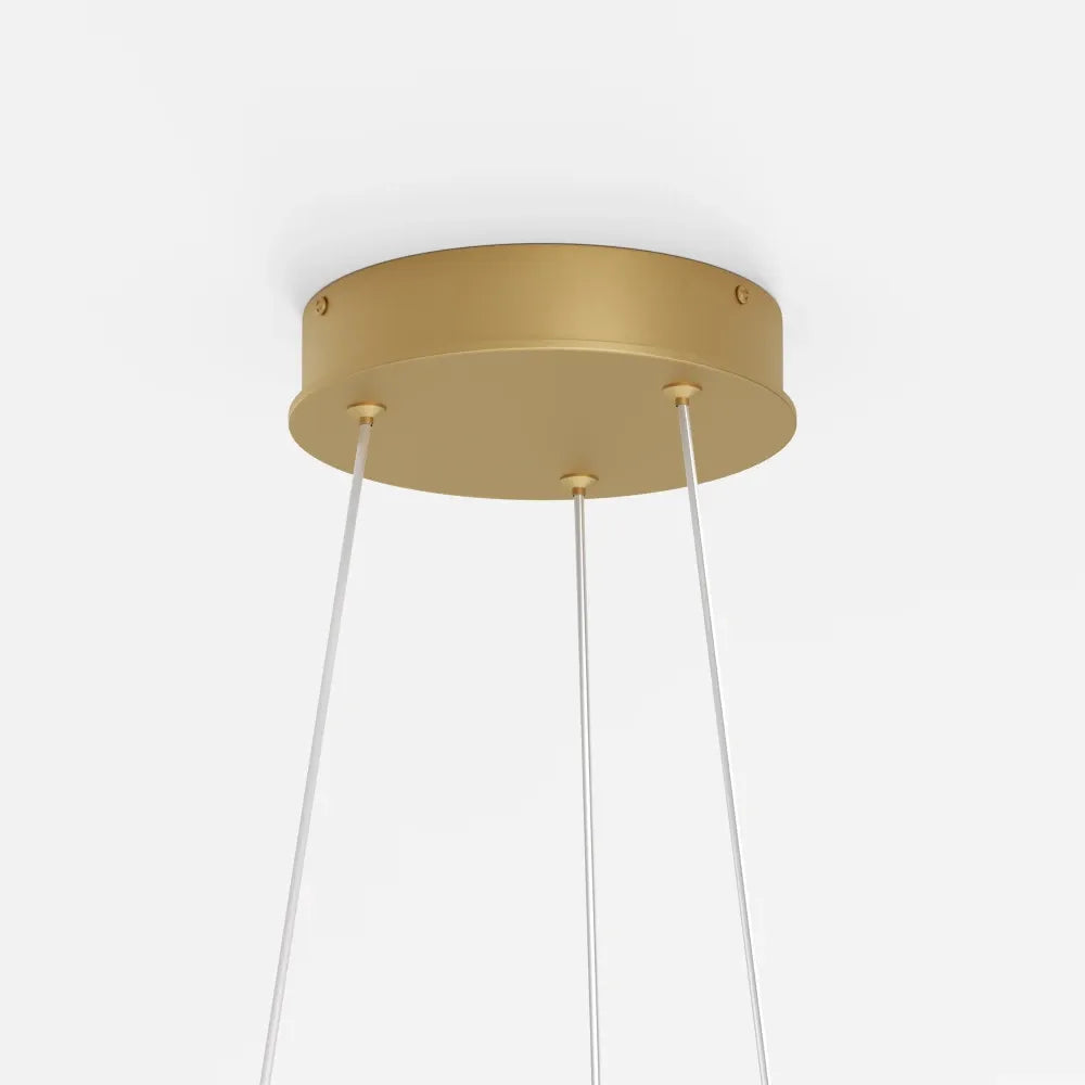 Lustra din Aluminiu Alama si Silicon Alb H120xD60cm Rim