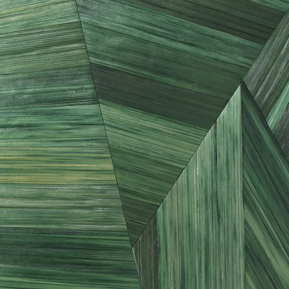 Oglinda cu rama din MDF/Paie Verde D120cm Cassara Eichholtz