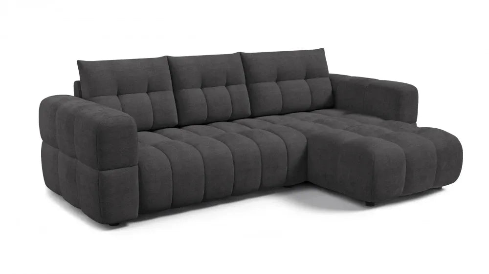 Coltar in forma de L tapitat cu material pet friendly Alias gri L264 x 160cm