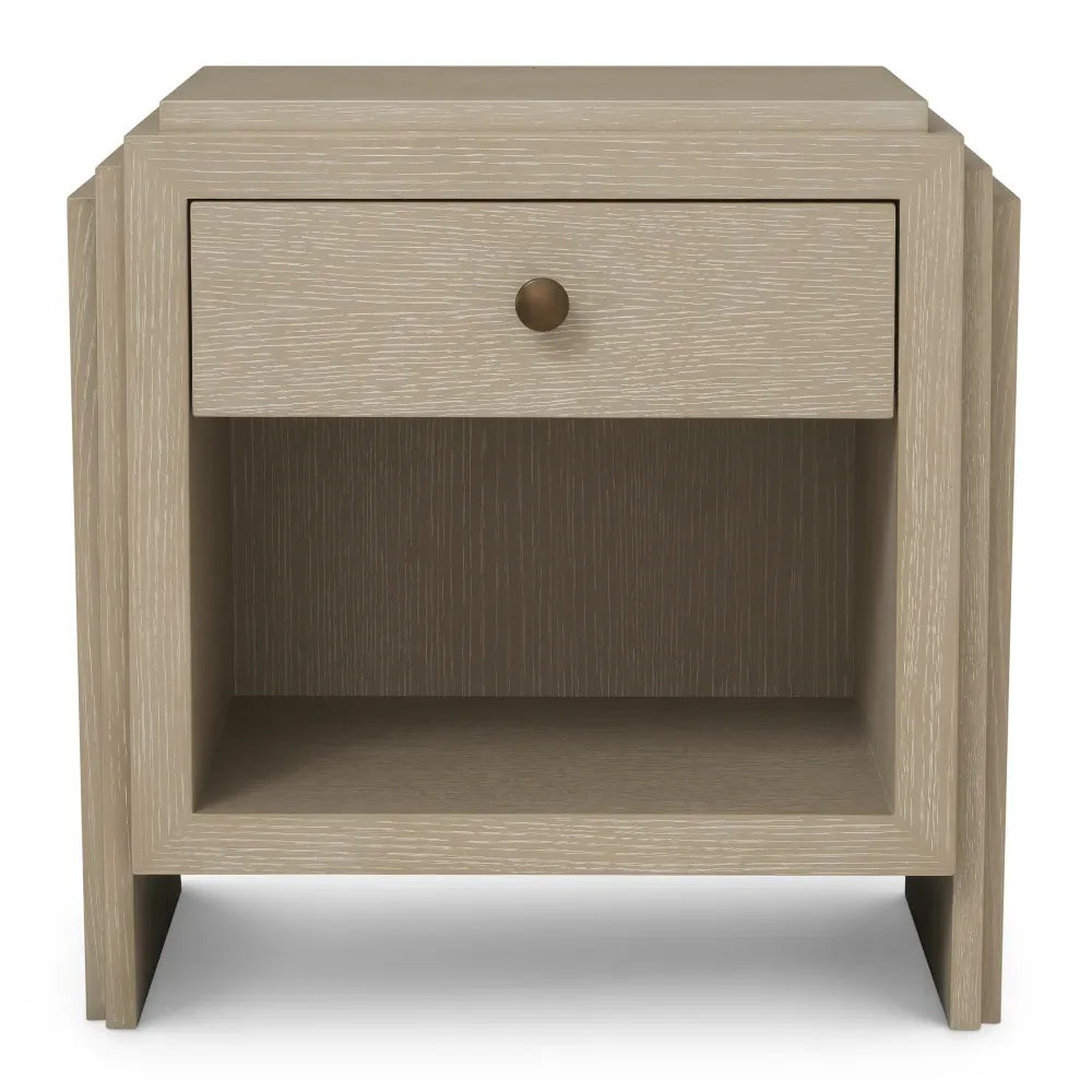 Noptiera din Furnir de stejar Maro deschis L58xH57cm ArtDeco Eichholtz