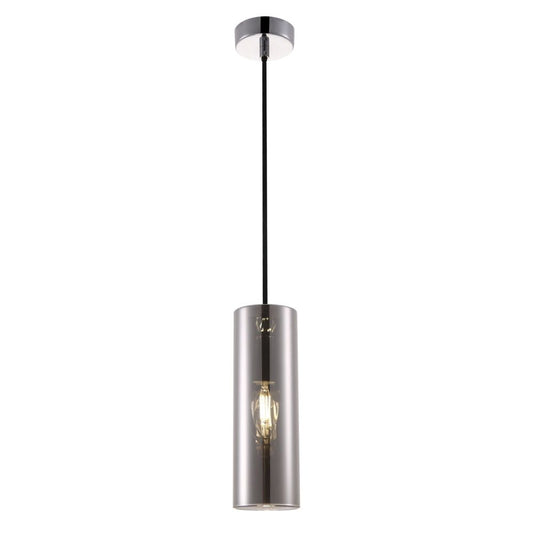 Pendul cu inaltime reglabila din Sticla Argintiu D8xH178cm Gioia