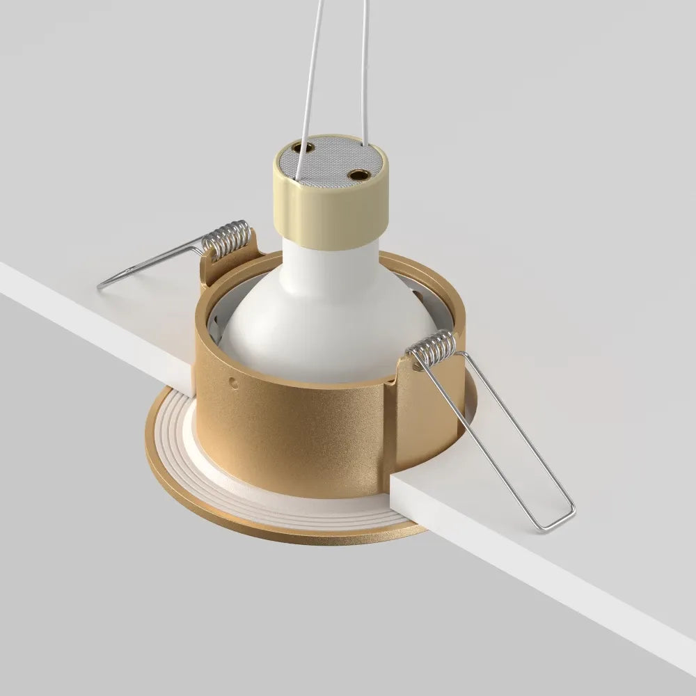 Spot incastrat din Aluminiu Auriu mat H4xD8.5cm 10W Slim
