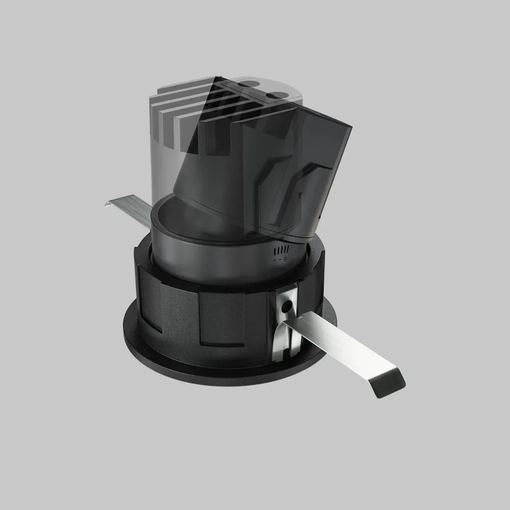Spot incastrat din Aluminiu/plastic Negru H7xD6.2cm 7W 390lm 3000k Wise