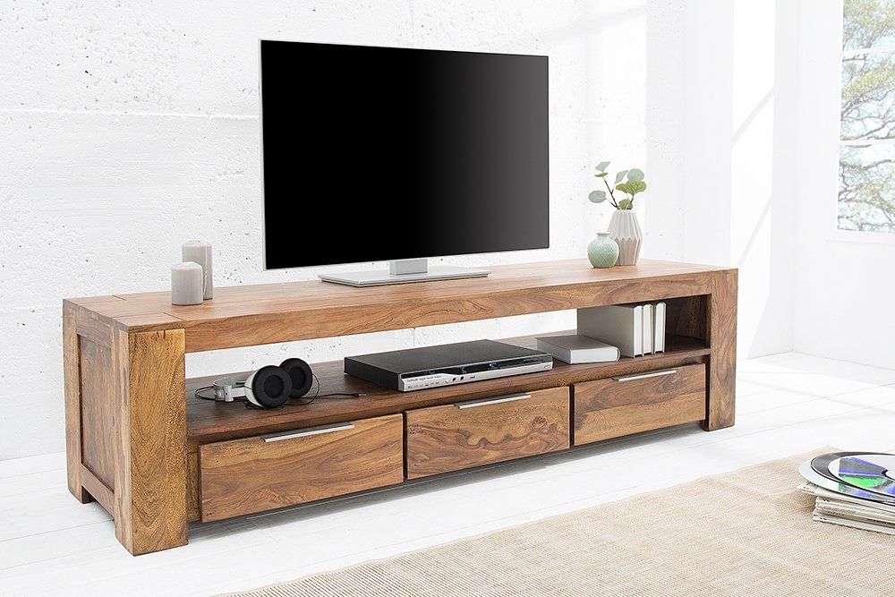 Comoda TV din Lemn de sheesham Maro Makassar L170xH45cm