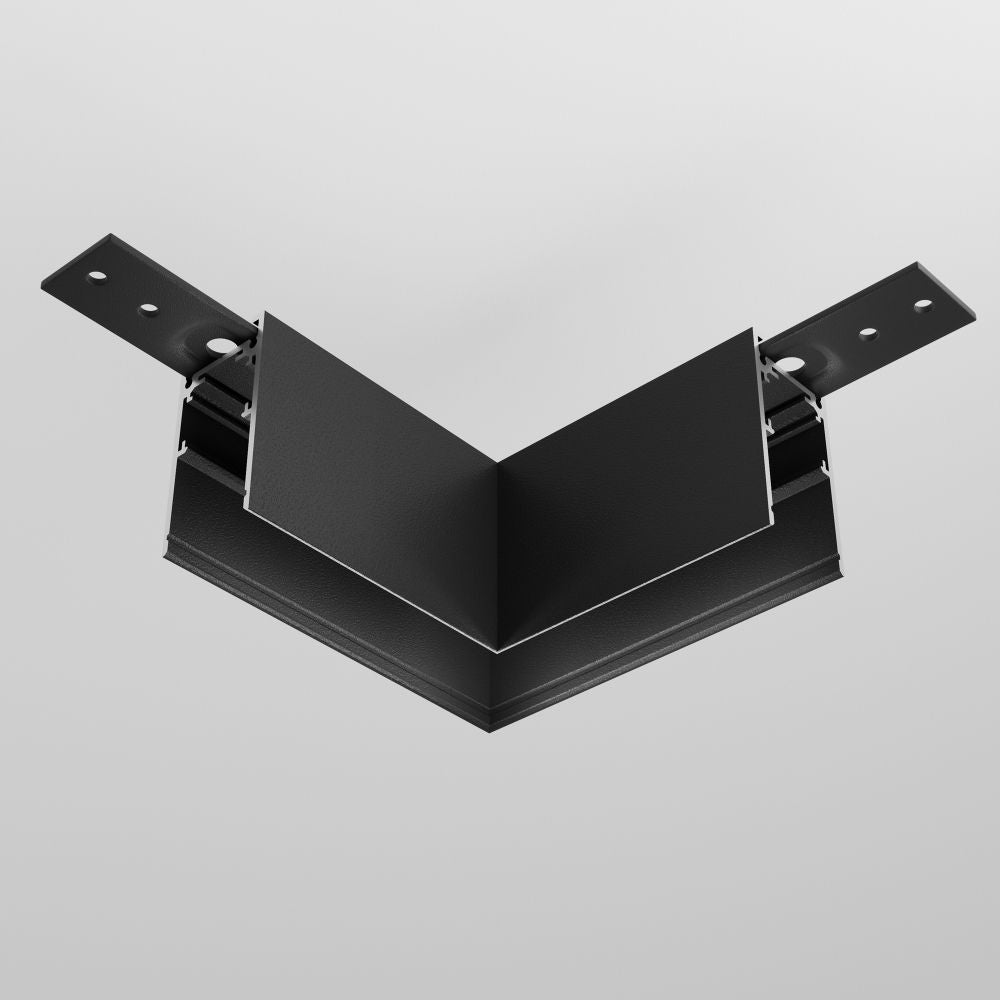 Conector unghi pentru sina magnetica din Aluminiu Negru L10xH5cm Accessories for tracks Exility