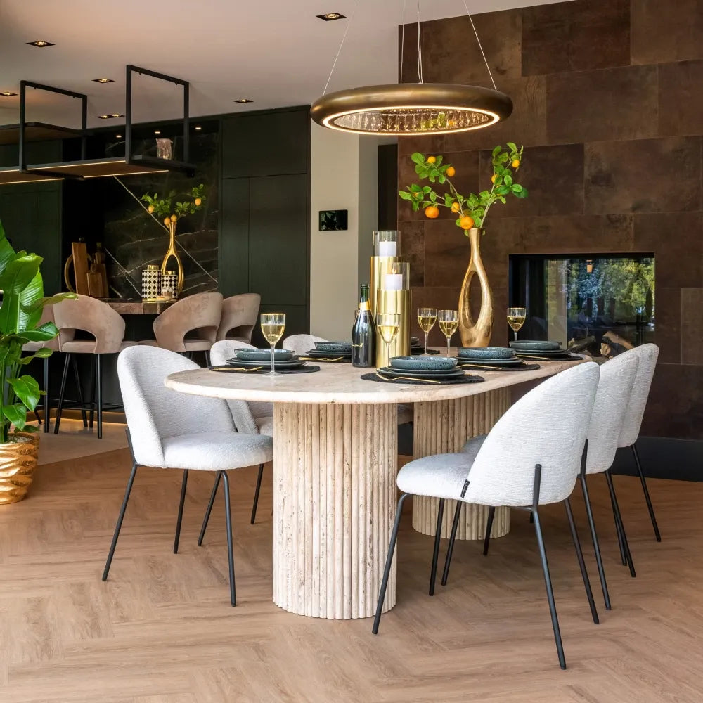 Masa din Travertin Bej L240xH75cm La Cantera Richmond interiors