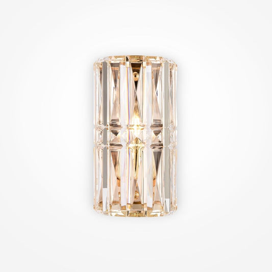 Aplica de perete Metal si Sticla Auriu/Transparent L10xH25cm Facet