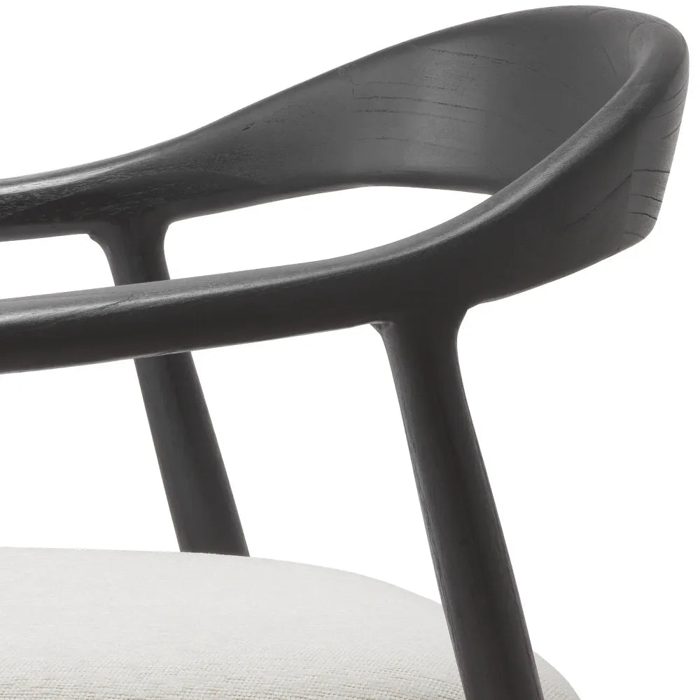 Scaun tapitat cu Stofa Crem L53xA55xH78cm Beale Eichholtz