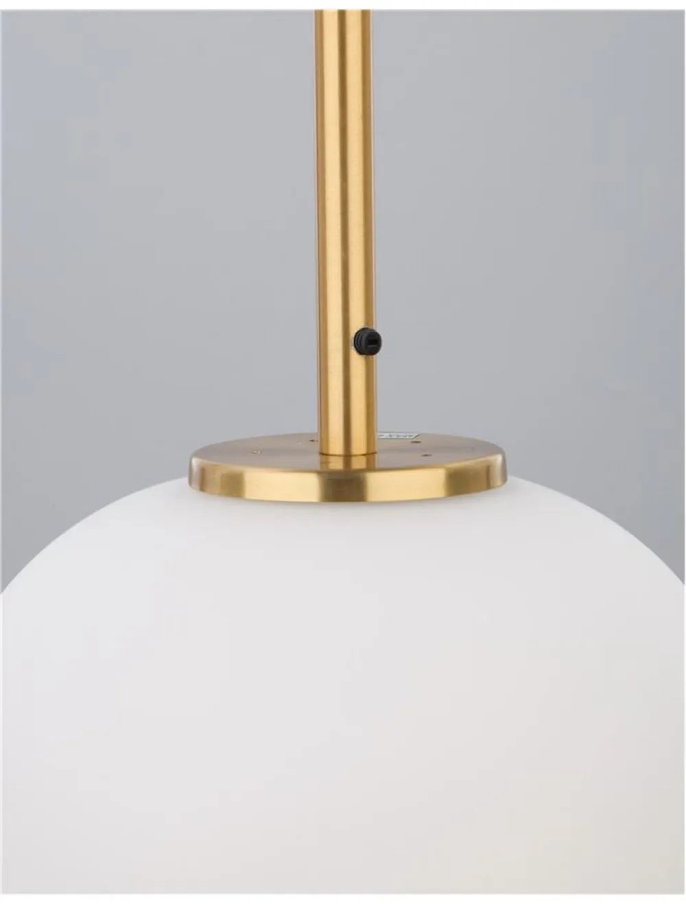 Pendul structura din Metal Auriu si abajur din Sticla Alb H120xL15.8cm IP20 LATO