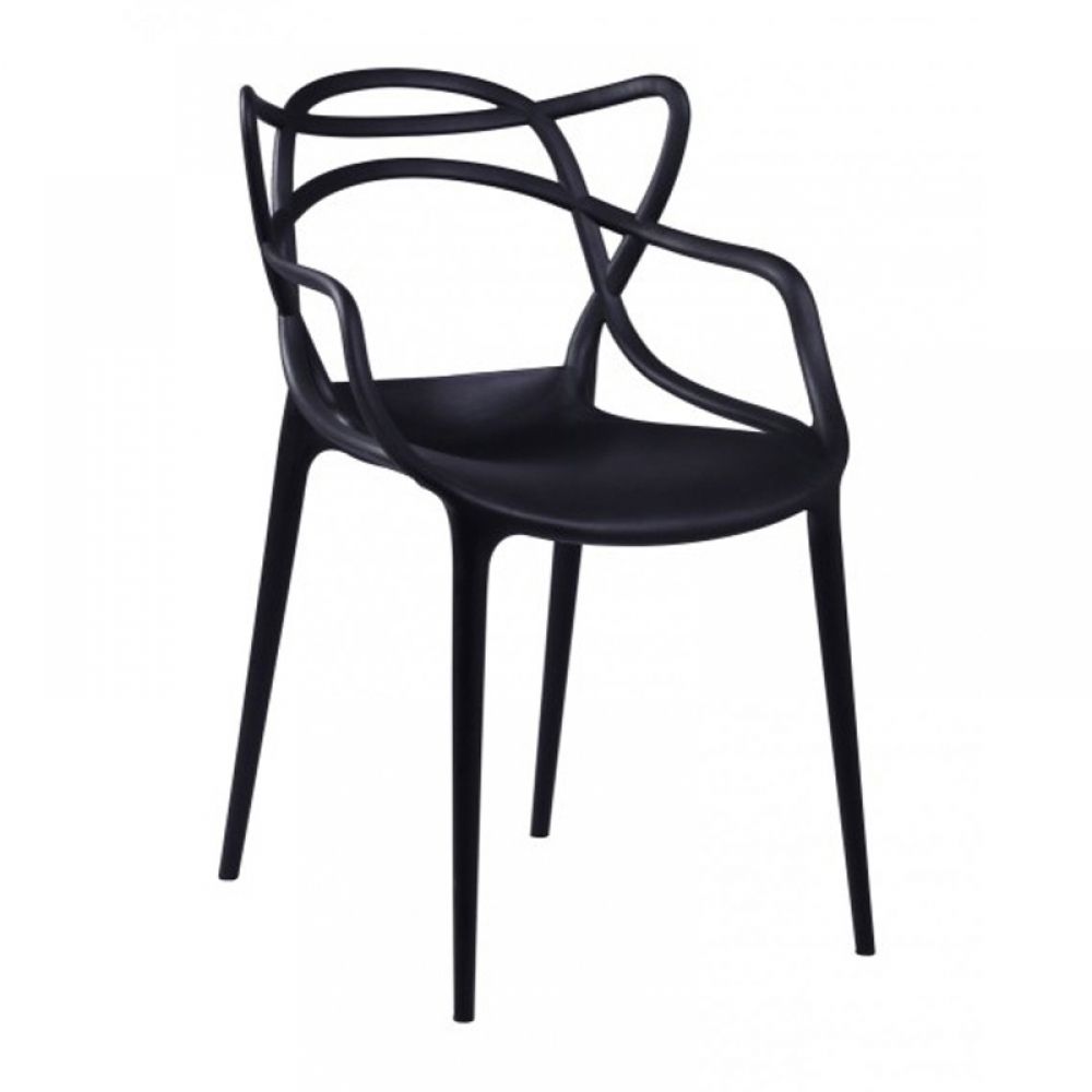 Scaun cu brate din Policarbonat Alb H81xL53xA43cm Master