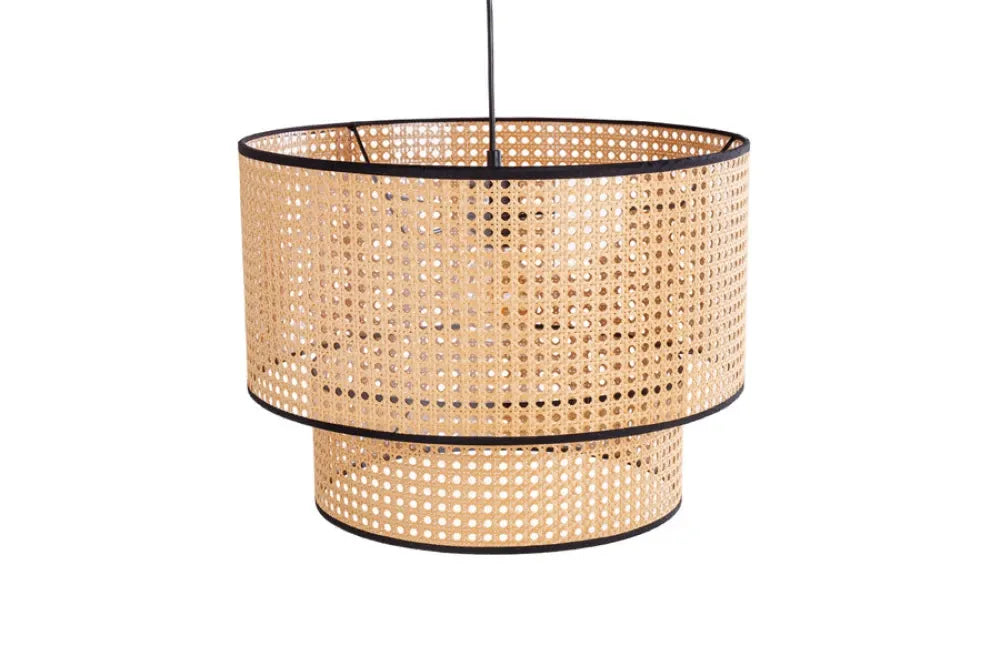Pendul din Metal Negru si Ratan sintetic Maro D45xH34cm WIENER GEFLECHT