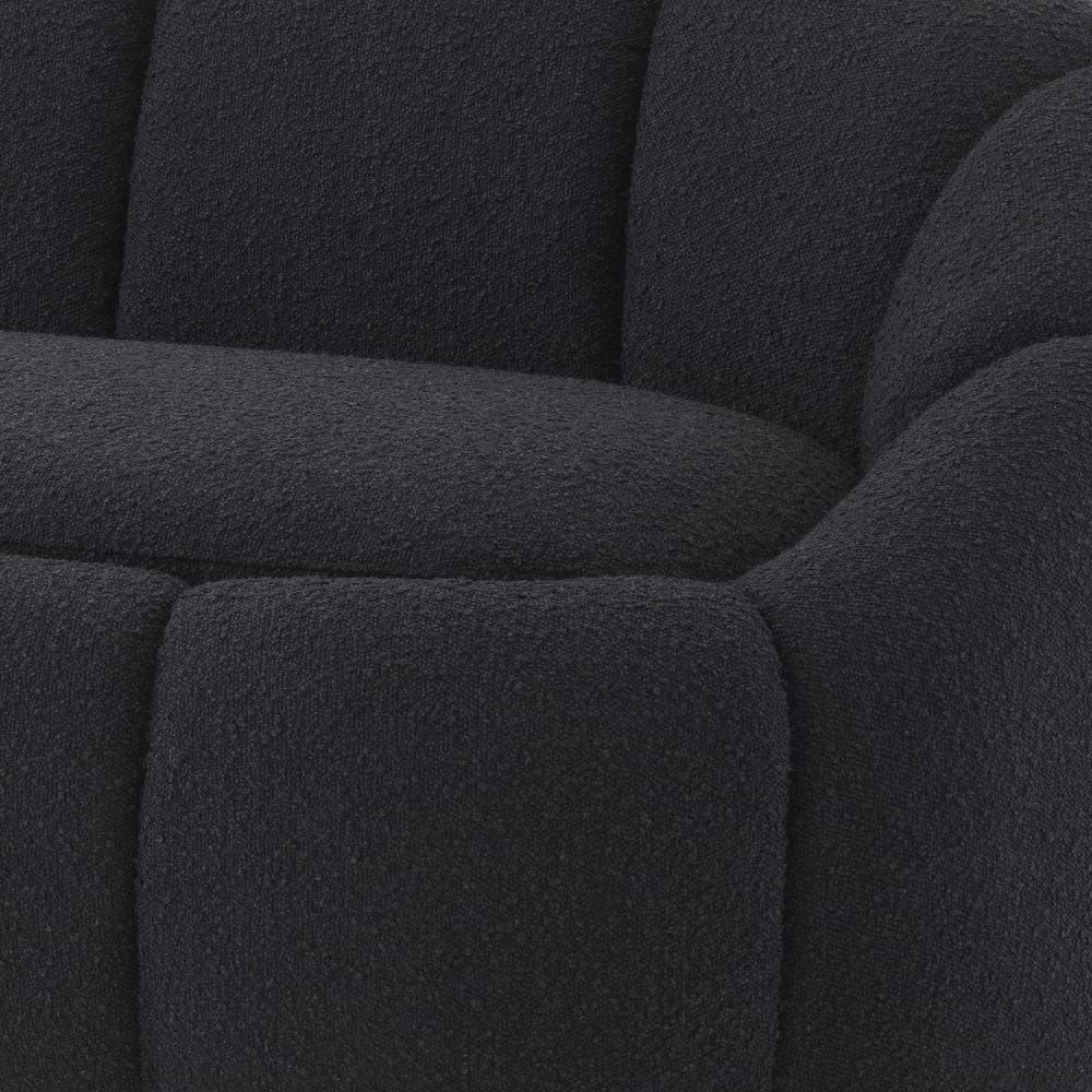 Canapea fixa Inger Eichholtz tapitata cu Stofa Boucle Negra L230cm