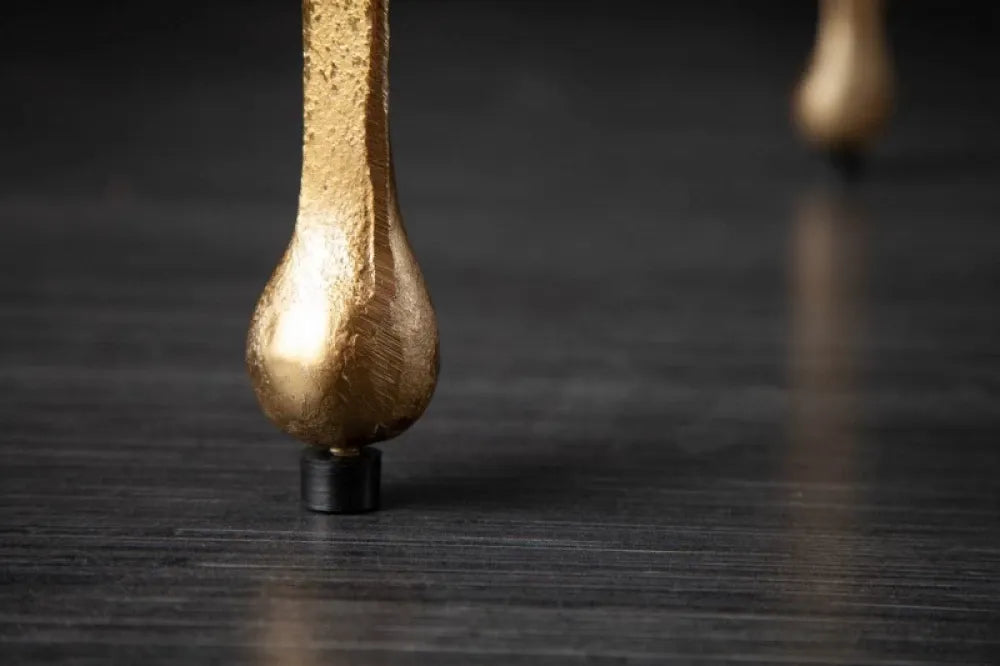 Masuta laterala Patrata din Metal Auriu L34xH44cm Liquid S