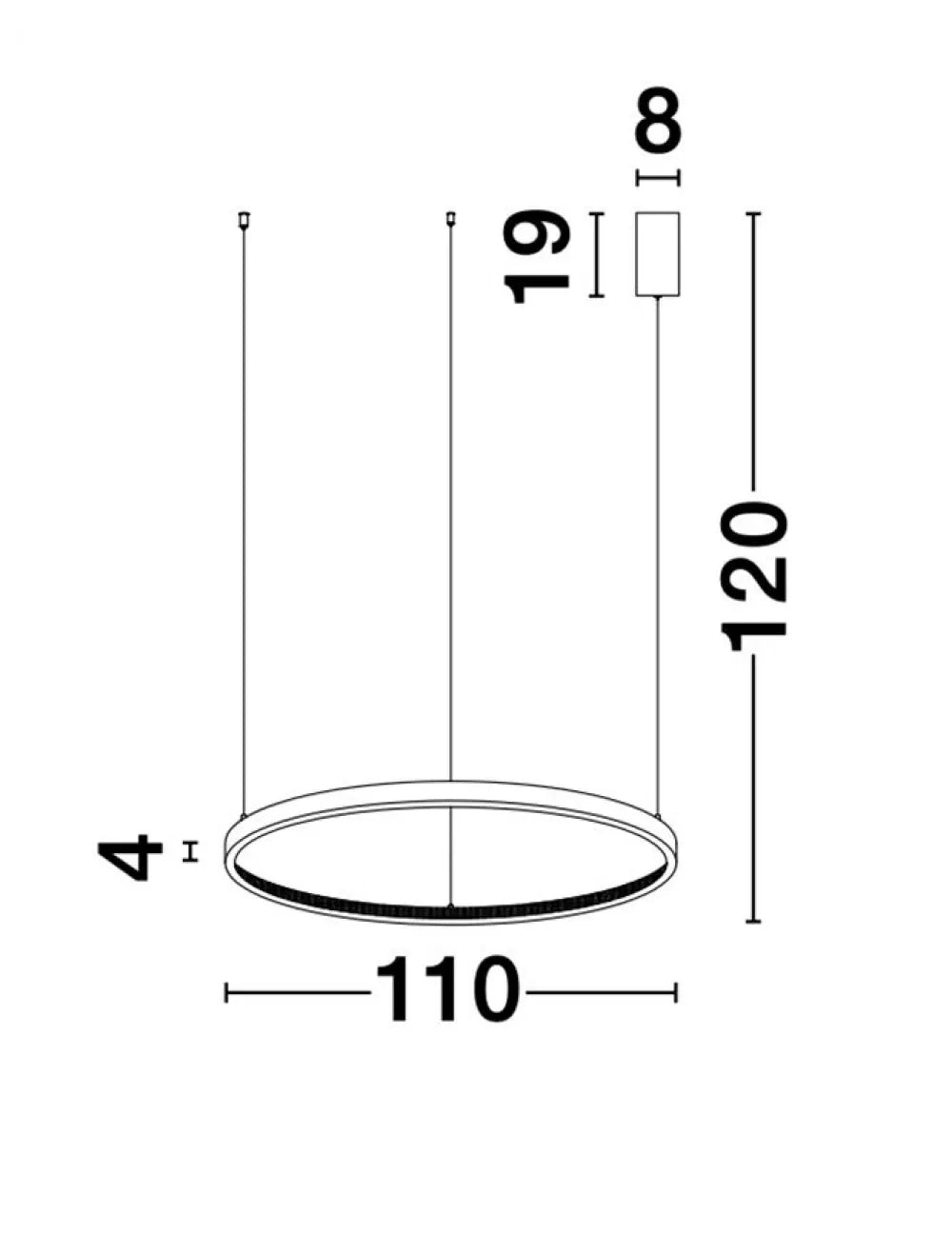 Lustra structura din Aluminiu Auriu antichizat si abajur din Acrilic Transparent H120xL110cm IP20 60W 4030lm 3000k PRESTON