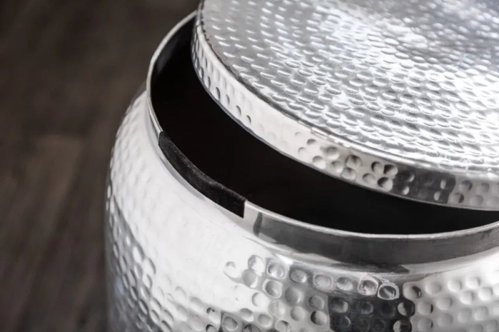 Masuta laterala Rotunda din Aluminiu Argintiu D35xH48cm Orient Storage