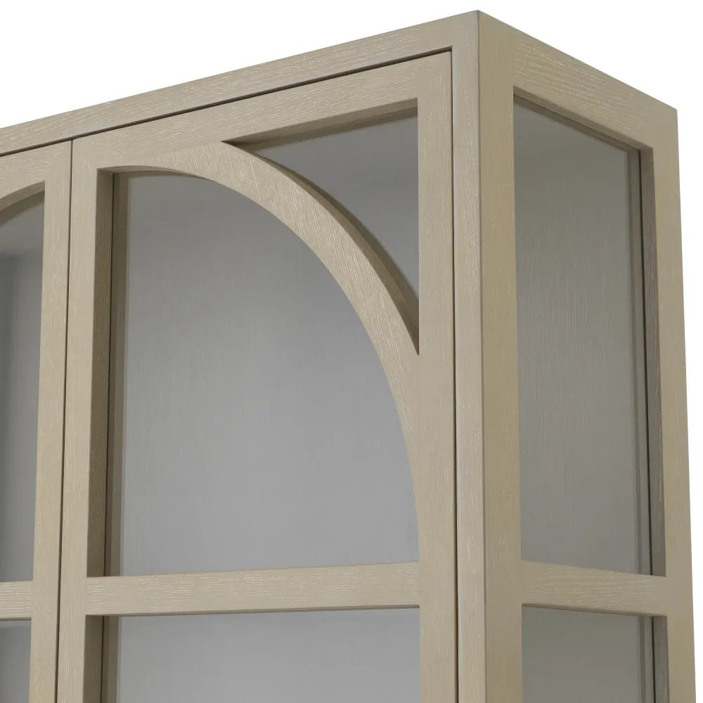 VItrina din MDF/Funir de stejar Maro deschis L118xH210cm San Bernardino Eichholtz