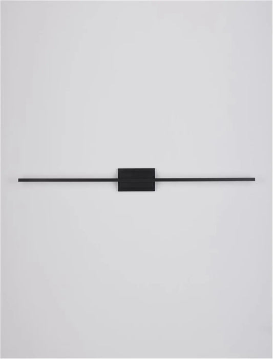 Aplica de perete din Aluminiu Negru H11.8xL120.5cm IP20 28.5W 1350lm 3000k AZURE