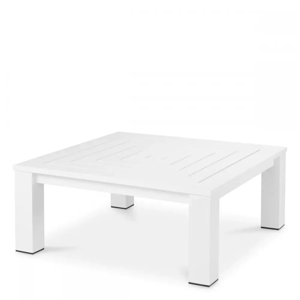 Masuta de cafea pentru exterior din Metal Alb H43xL101.5cm Vistamar Eichholtz