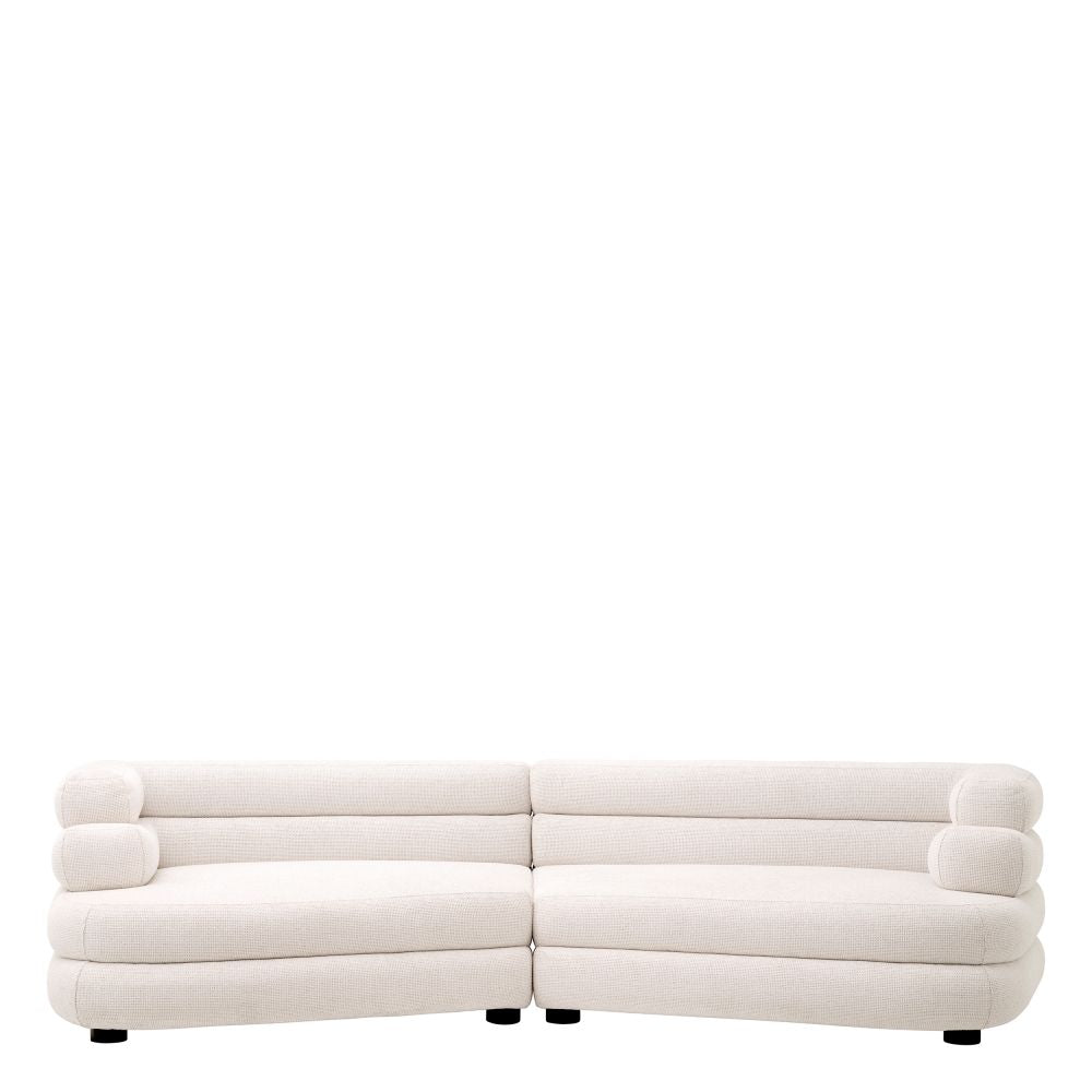 Canapea fixa Malaga L Eichholtz din Stofa Lyssa Alb L300cm
