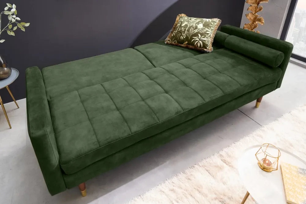 Canapea tapitat cu Catifea Verde L196cm Couture