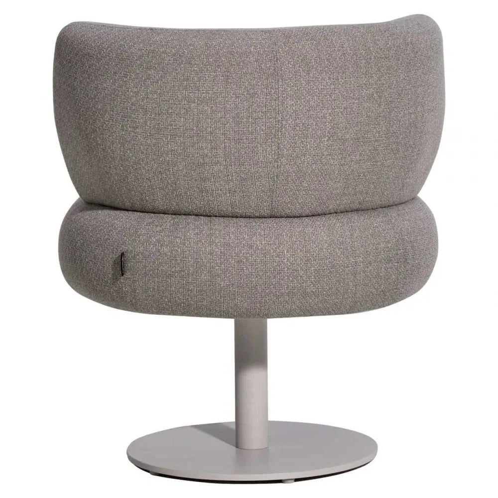 Scaun de exterior din Stofa Grej si Metal Alb L68xH78cm Mason Richmond interiors