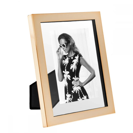 Rama foto din Metal/Sticla Rose gold/Transparent L18xH23cm Brentwood S Eichholtz