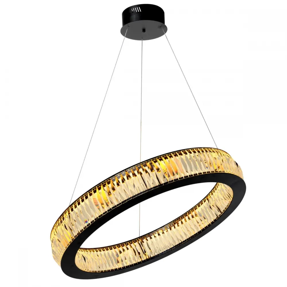Candelabru din Metal Negru si Cristal Transparent H13xD91cm Vancouver L Eichholtz