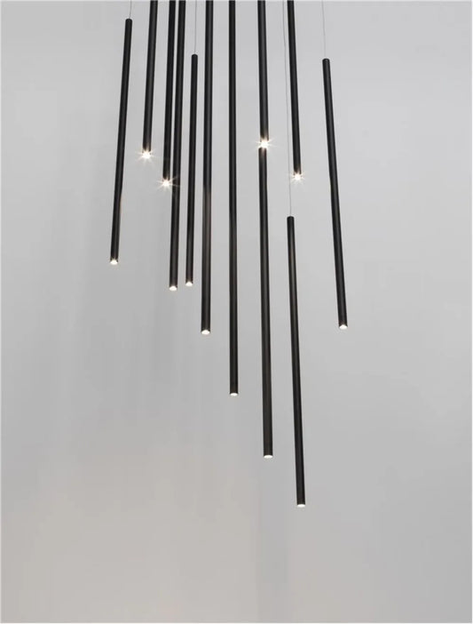 Candelabru din Aluminiu Negru H165xL50cm IP20 60W 2344lm 3000k ELETTRA