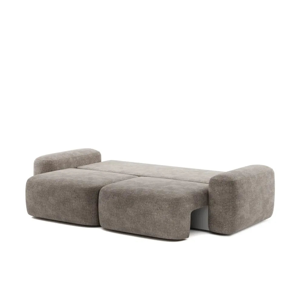 Canapea extensibila tapitata cu material chennile maro Bold L259x88cm