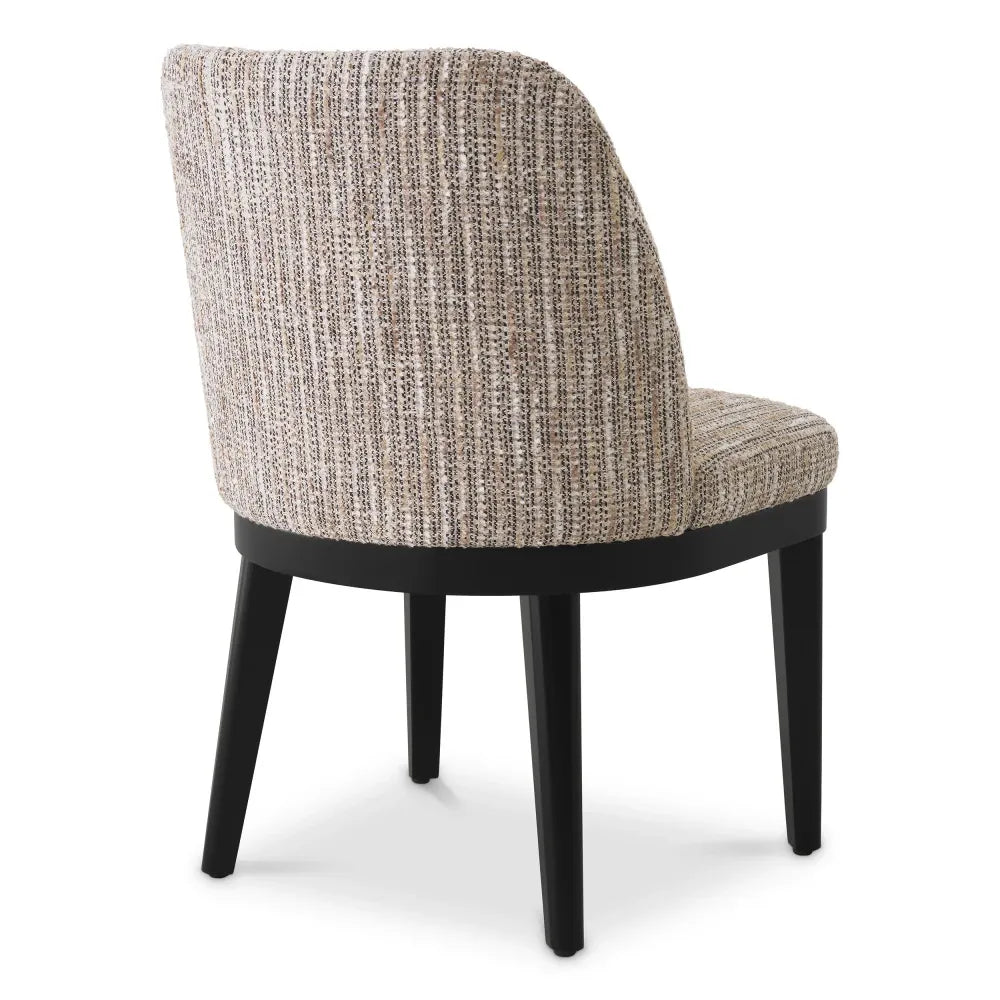 Scaun tapitat cu Stofa Bej L57xA62xH79cm Costa Eichholtz