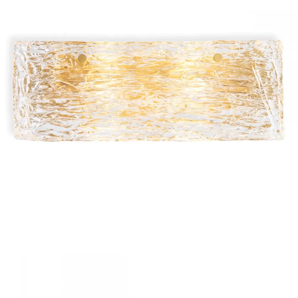 Aplica de perete din Metal Alama si Sticla Transparent H15xL39.5cm Almeria Eichholtz