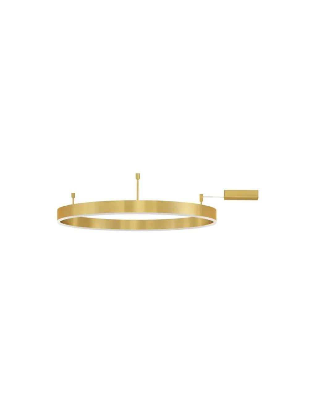 Plafoniera structura din Aluminiu Bronz si abajur din Acrilic Alb H18xL80cm IP20 50W 4166lm 3000k MOTIF