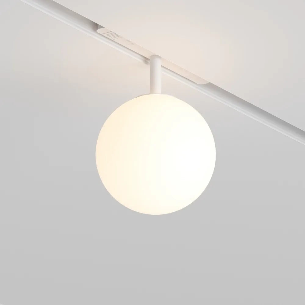 Spot pentru sina Exility din Metal Alb si Sticla Alb H19.8xD13cm 5W 330lm 3000k Luna