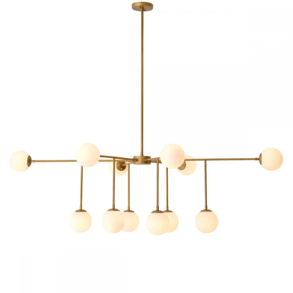 Candelabru din Metal Alama si Sticla Alb H50xL187cm Aram Eichholtz