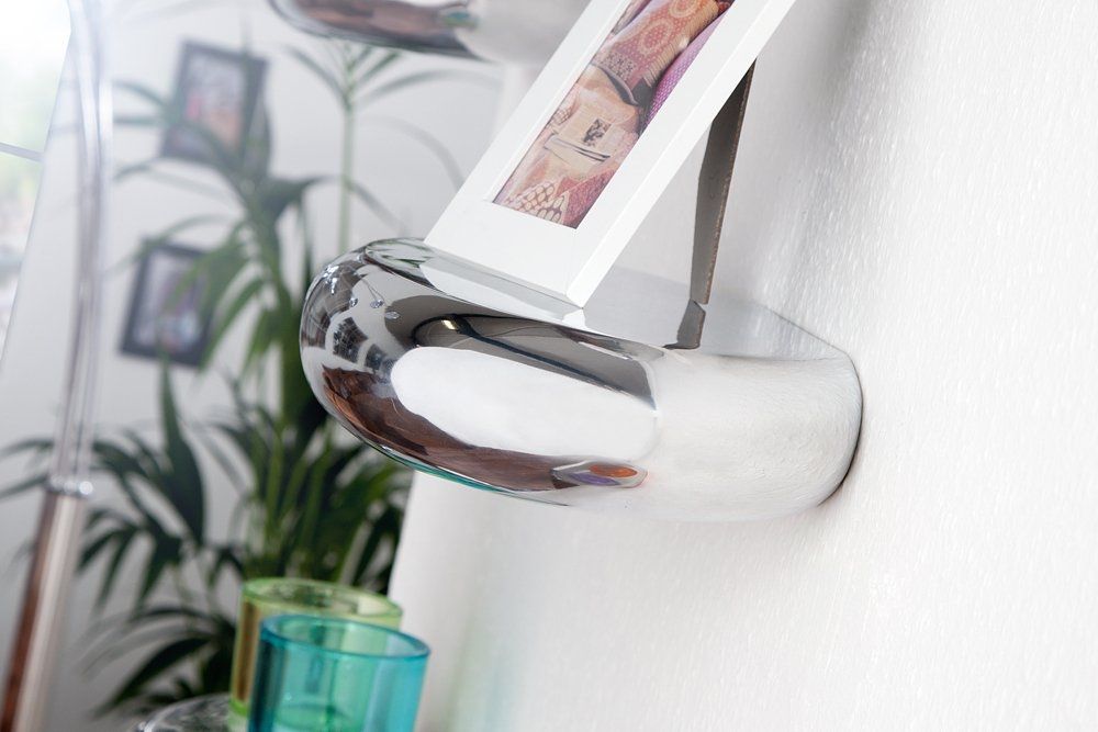 Etajera suspendata din Aluminiu Argintiu Tear L40xH20cm