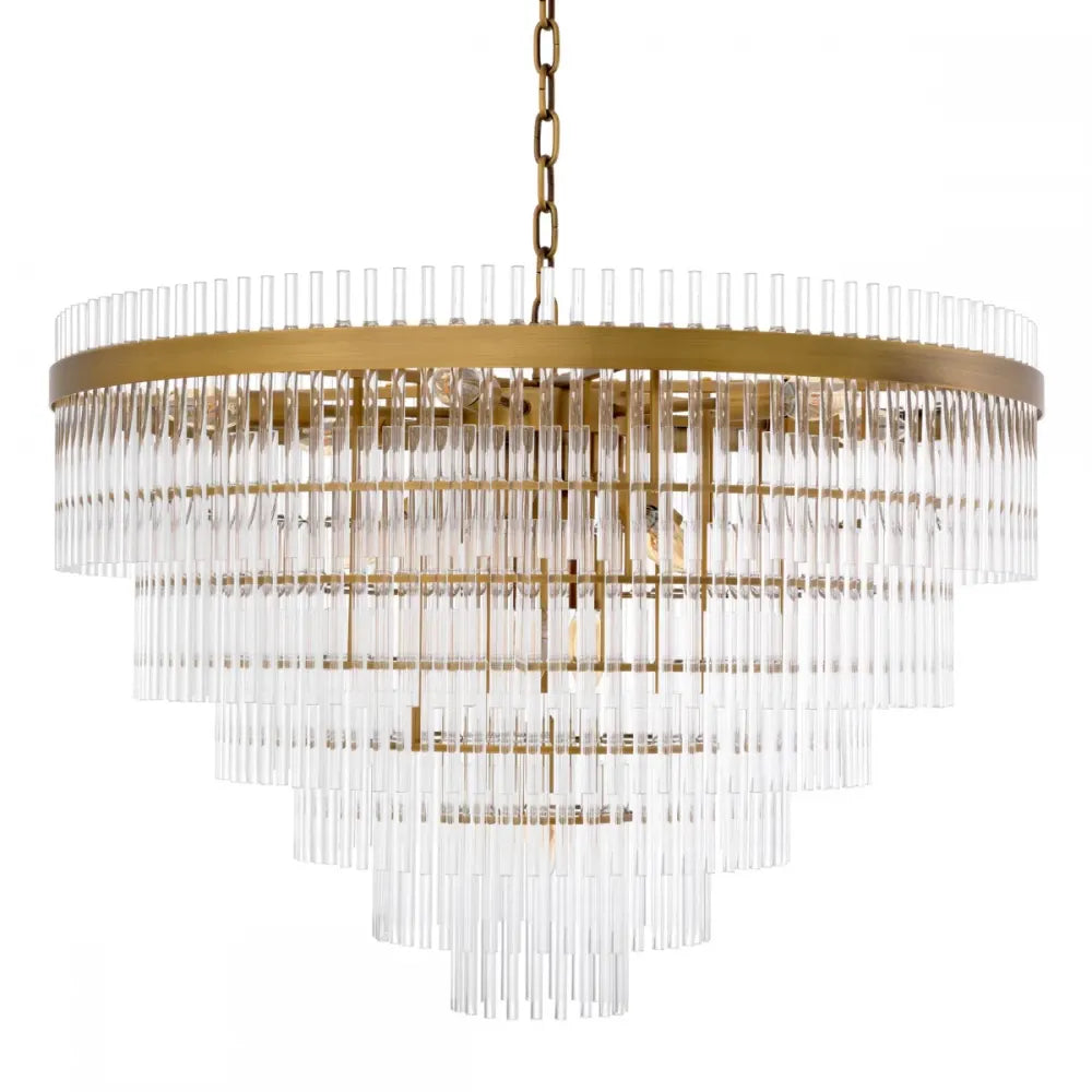 Candelabru din Metal Alama si Sticla Transparent H56xD81cm East Single Eichholtz