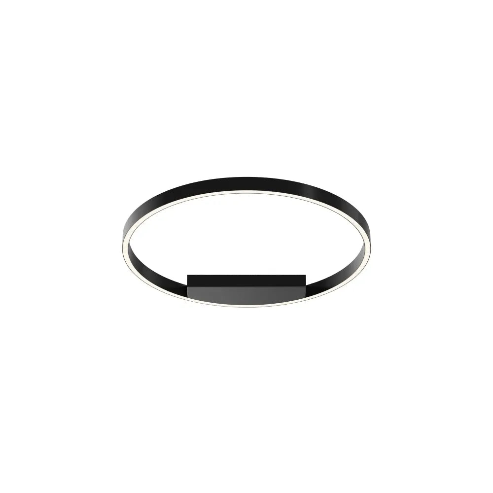 Plafoniera din Aluminiu Negru si Silicon Alb H3.5xD60cm Rim