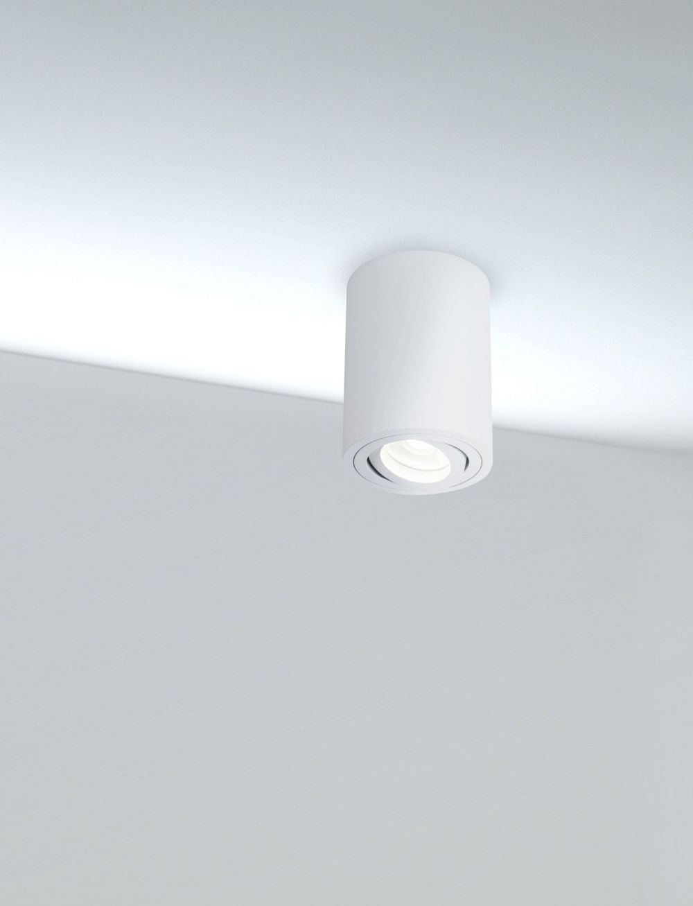Spot aplicat din Aluminiu Alb D9xH12cm Alfa