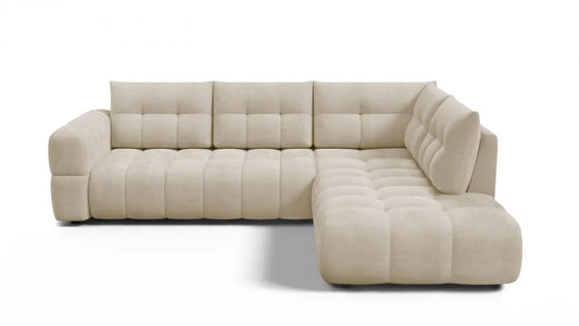 Coltar in forma de L tapitat cu material pet friendly Alias crem L291 x 219cm