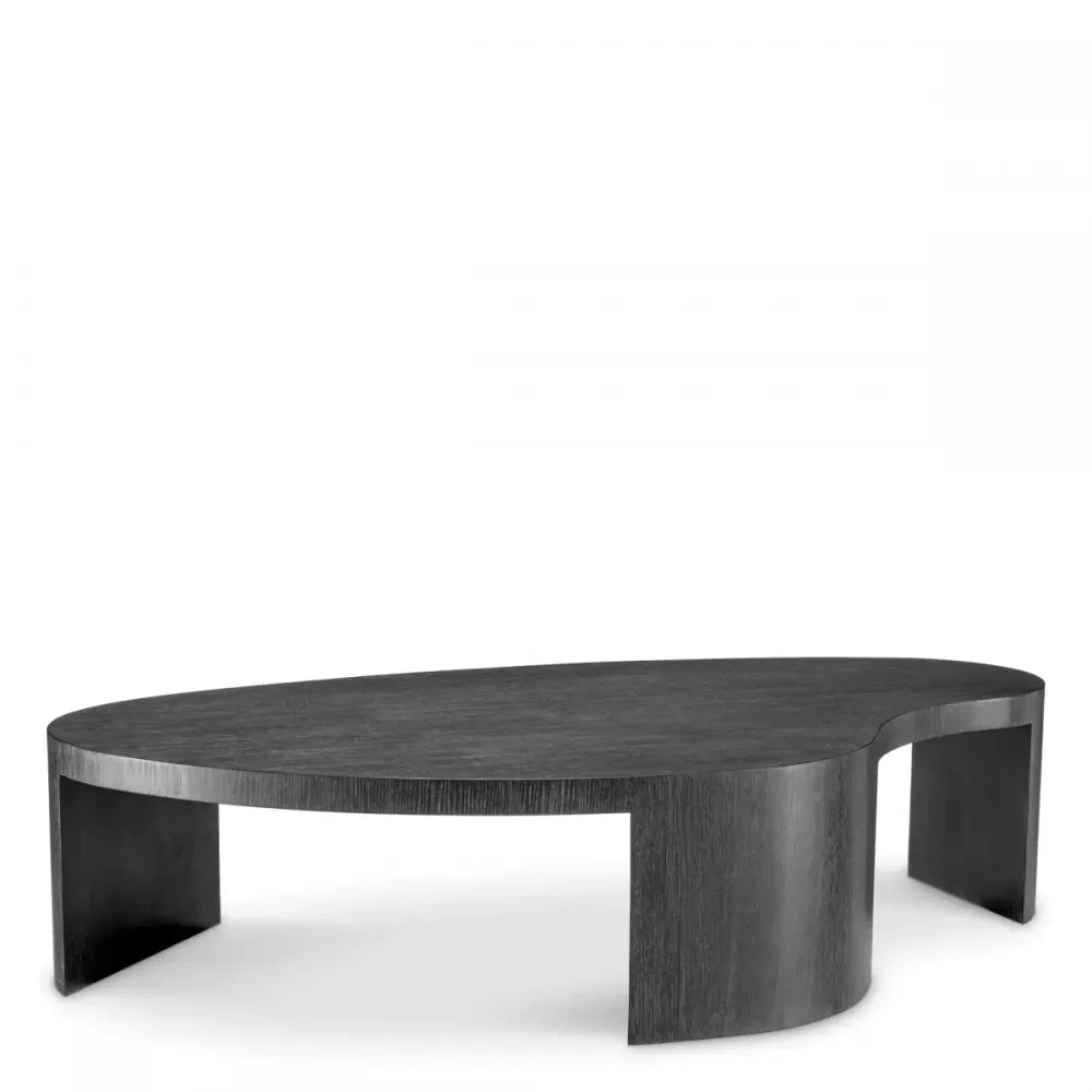Masuta de cafea Asimetrica din Furnir de stejar Gri carbune L150xl86cm Ancona Eichholtz