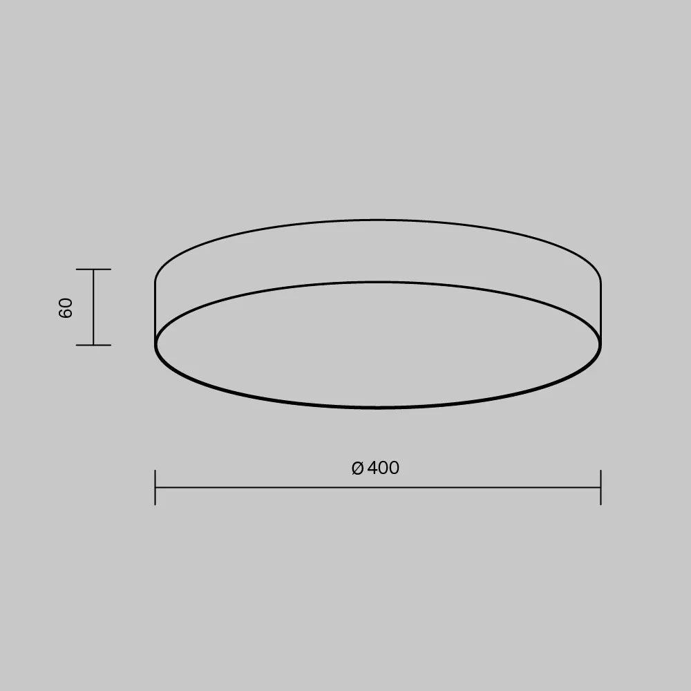 Plafoniera din Aluminiu Auriu mat H6xD40cm Zon
