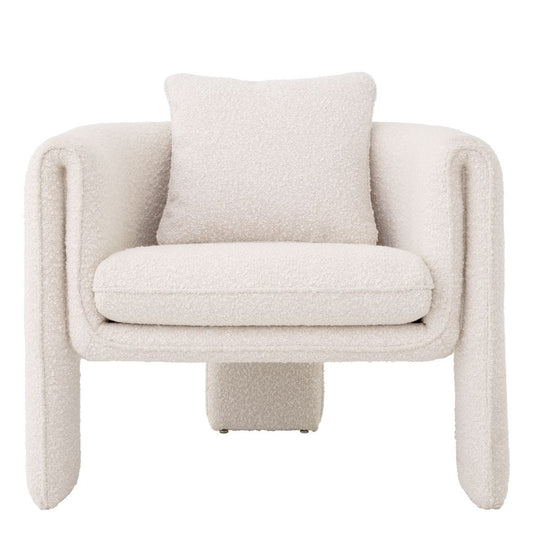 Fotoliu Toto Eichholtz tapitat cu Stofa Boucle Crem H68xL85xA77cm