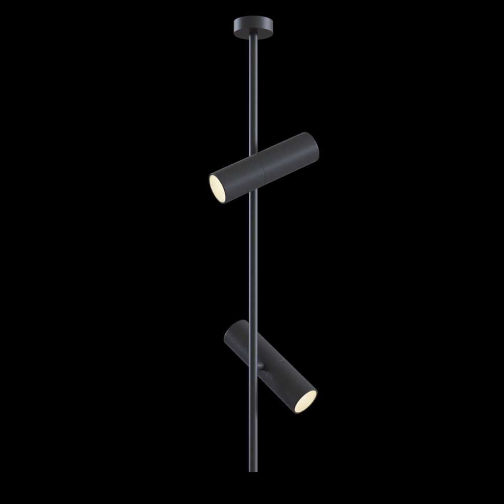 Pendul din Aluminiu Negru cu 2 becuri L20x6xH77cm Elti