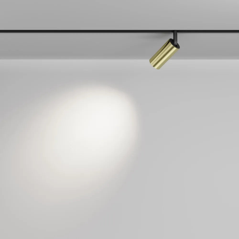 Spot dimabil smart pentru sina Exility din Aluminiu Negru/Alama H16.9xL19.3cm 5W 376lm 2700-6000k Focus LED